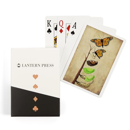 Baraja de 52 cartas tamaño póker ciclo mariposa monarca