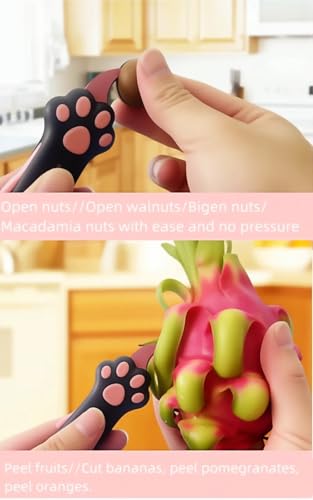 Image of Cat Paw Box Cutter, 2026 New Retractable Cat Claw Knife Cute Cat Box Paper Cutter,Portable Cat Retractable Knife (Red)