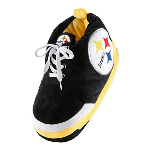 FOCO Mens NFL Team Logo Plush Oversized Sneaker Slippers2