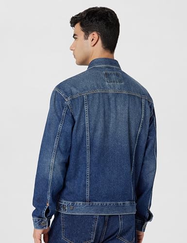 Image of American Eagle Men Blue Denim Trucker Jacket