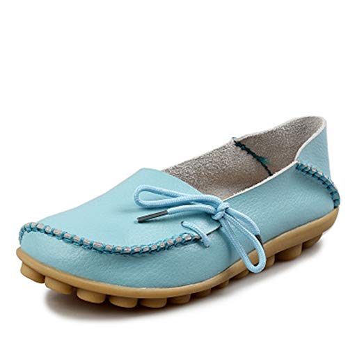 Mocassin femme cuir plat bleu marine chaussure décontractée 39.5
