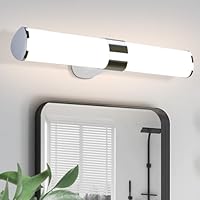 Homefire LED Spiegelleuchte Bad Spiegellampe - 8W Badlampe Wand 40CM Wandlampe Badezimmer Wasserdicht IP44 Wandleuchte Neutralweiß 4000K Chrom Badleuchte Wandmontage Modern für Keller Küche Badschrank