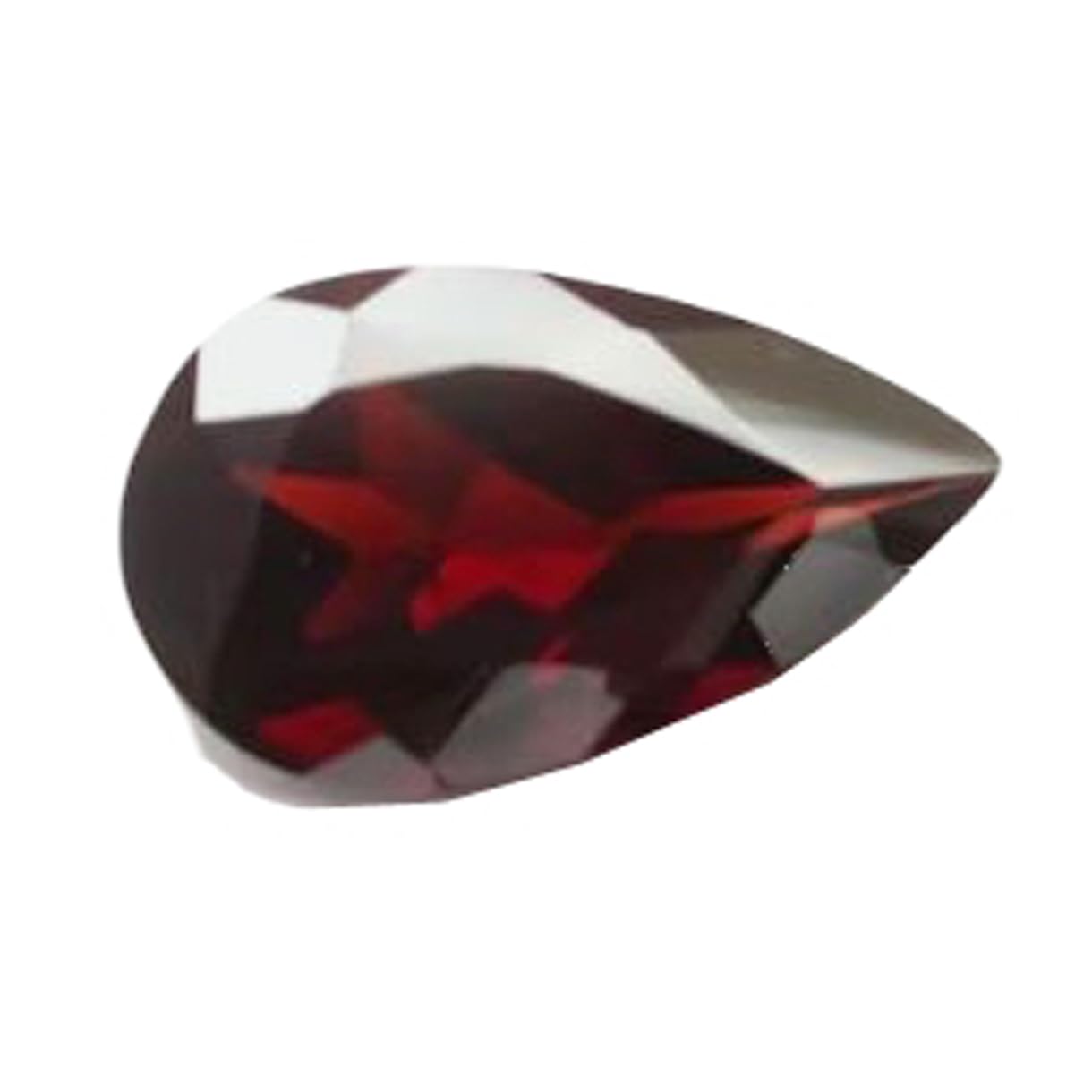 Grenat rouge naturel poire facettée pour fabrication bague et pendentif - 7