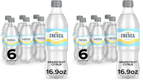 Fresca Grapefruit Citrus Sparkling Soda Water Bottles, 16.9 fl oz, 12 Pack