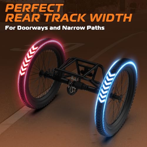 Vivi T01 20″ x2.6 Fat Tire Electric Tricycle for Adults,