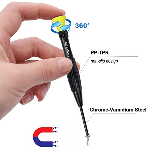 Precision Screwdriver Set Toolmak 21Pcs Magnetic Small Screwdriver With Slotted Phillips Torx Star Pentagram Screwdrivers Tweezers For Repairing Smartphone, Laptop, Watches #TOP1