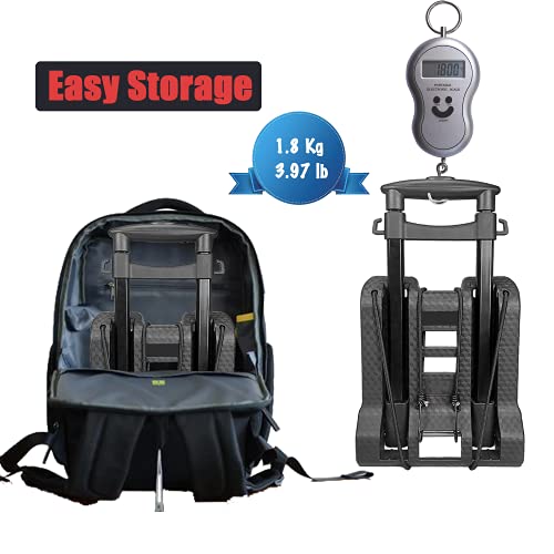 Wynk Luggage Cart With Wheels Folding Hand Truck With Bungee Cord, Compact And Lightweight Utility Aluminum Alloy Cart For Luggage/Personal/Travel/Auto/Moving & Office Use Portable Fold Up Hand Cart #TOP1