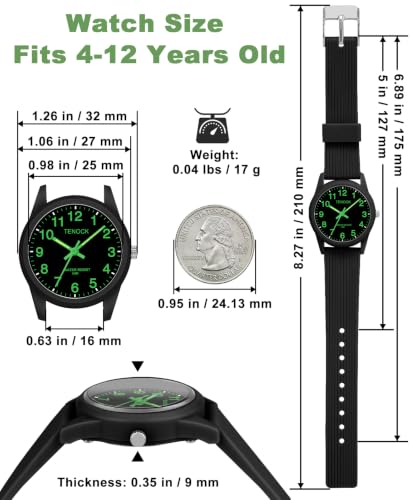 Image of Kids Analog Watch Waterproof Learning Time for Boys Girls Ages 4-12 | Soft Band, Easy to Read, Big Numbers,Simple Style, Sport, Swimming, Playing, Daily Wear, Ideal Gift for Birthday