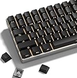 dagaladoo Black keycap Set,Shine Through Keyboard caps South Facing, Japanese Style Double Shot PBT Key caps,OEM Profile Custom keycaps for Mechanical Keyboards(only keycap)