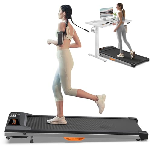 Image of Walking Treadmill for Senior with Long Handrail, with LCD Display 300 lbs Capacity Folding Treadmills for Home Under Desk Treadmill Walking pad Treadmill