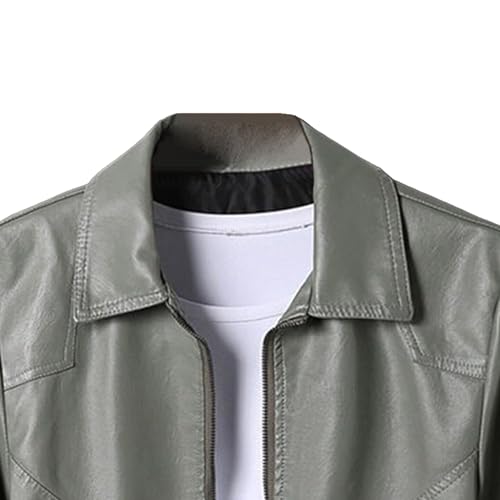 Chaqueta de cuero casual para hombre talla 3X-Large miniatura 4