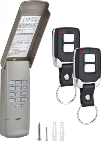 Garage Door Opener Keypad with 2 Garage Door Opener Remote Compatible with Liftmaster Chamberlain Craftsman Garage Door Opener Keypad 877MAX 893LM 893Max 971LM 371LM