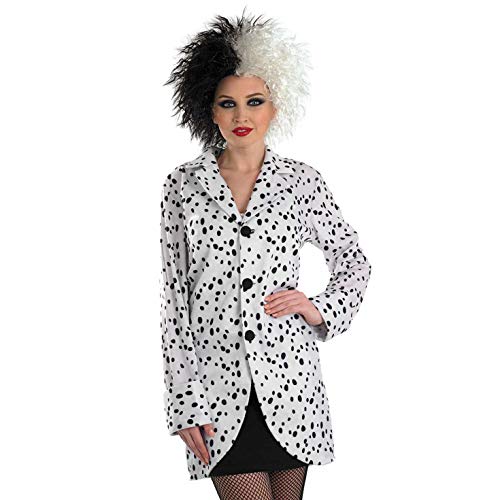 Fun Shack Wit Dalmatiërenkostuum voor dames, boze vrouw jas, Halloween carnaval - XL - Image 3