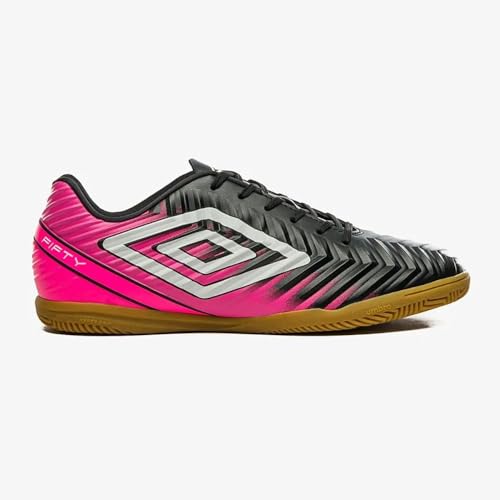 Chuteira Futsal, Fifty V, Umbro, Masculina, Preto/Rosa Fluor/Branco, 39