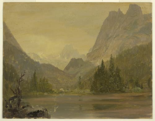 Toile paysage lac alpin Suisse par Frederic Edwin Church pour une déco salon élégante