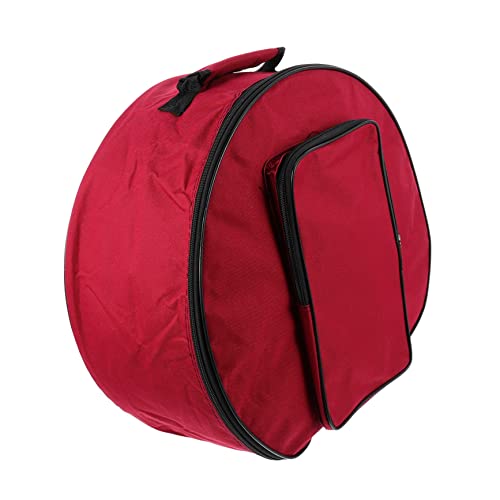 DRESSOOS スネアドラムバッグ パッド入り ドラムキャリングバッグ 耐久性のあるオックスフォード素材 使用 単スネアケース 携帯用ストラップ付き 楽器収納 キャリーケース