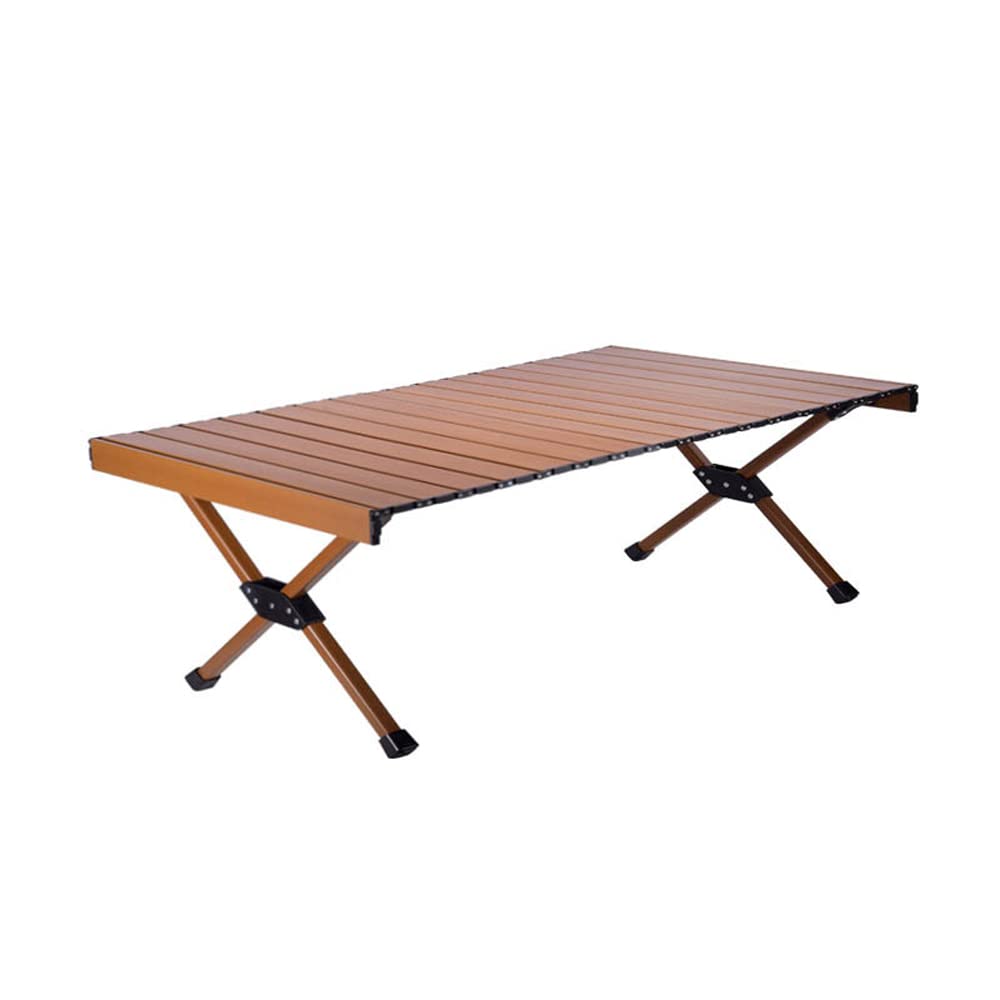 RiToEasysports Mesa Plegable para Exteriores, Mesa para Acampar de Aleación de Aluminio, Parte Superior Enrollable de 47,2 X 23,6 Pulgadas con Bolsa de Transporte, Ancha, Configuración Rápida para