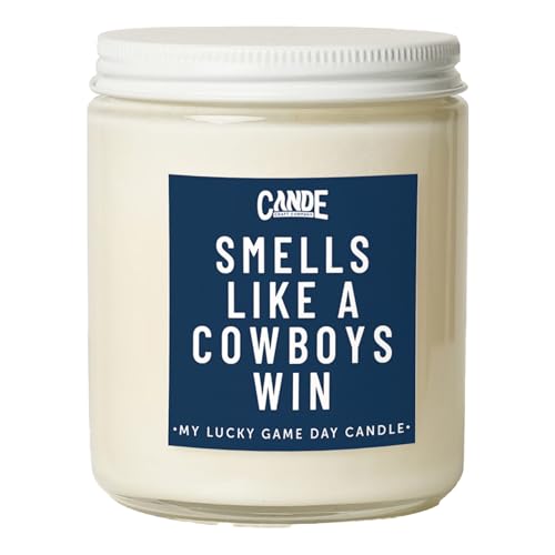 CE Craft - Smells Like A Cowboys Win Candle - Football Themed Candle, Gift for Dad, Gift for Son, Texas Gift, Texas Themed Candle, Gift for Him (Sugar Cookie)