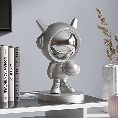 Statue astronaute en résine pour étagère et bureau moderne