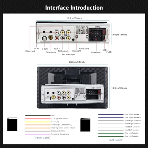 Radio para auto VECHTEL con pantalla táctil de 9 pulgadas miniatura 7