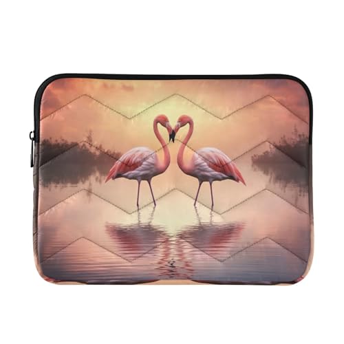 Funda para portátil de 13-14 pulgadas con diseño de flamencos