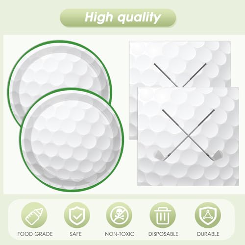 Image of 41PCS Golf Party Decorations Golf Sport Themed Party Supplies Include Golf Plates and Napkins Set,Plastic Tablecloth for Birthday Baby Shower Retirement Party,Serve 20
