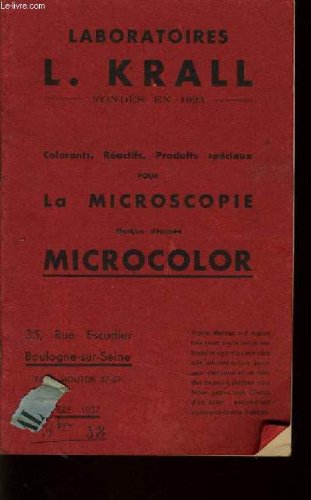 COLORANT REACTIFS PRODUIT SPECIAUX POUR MICROSCOPIE marque déposé par MIcrolor