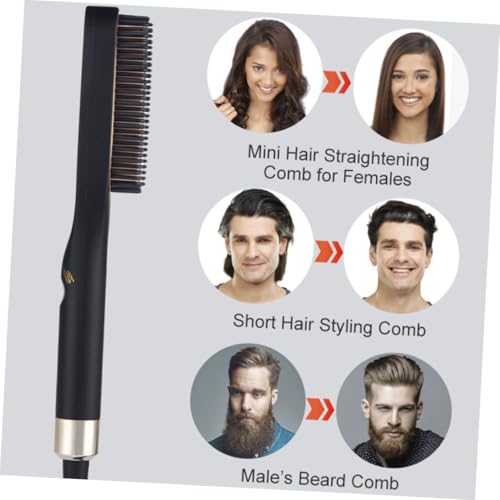Mini peine alisador eléctrico para cabello y barba miniatura 4
