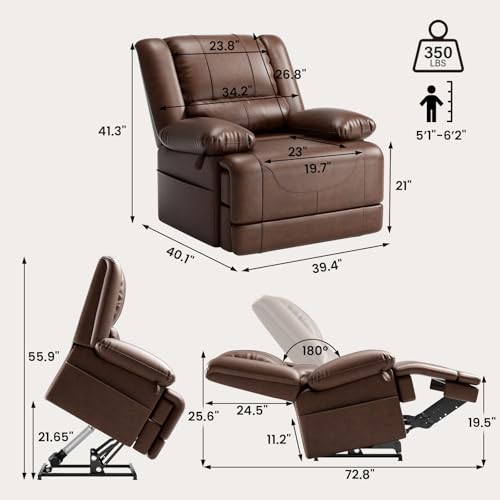 Sillón Plegable Marrón miniatura 2