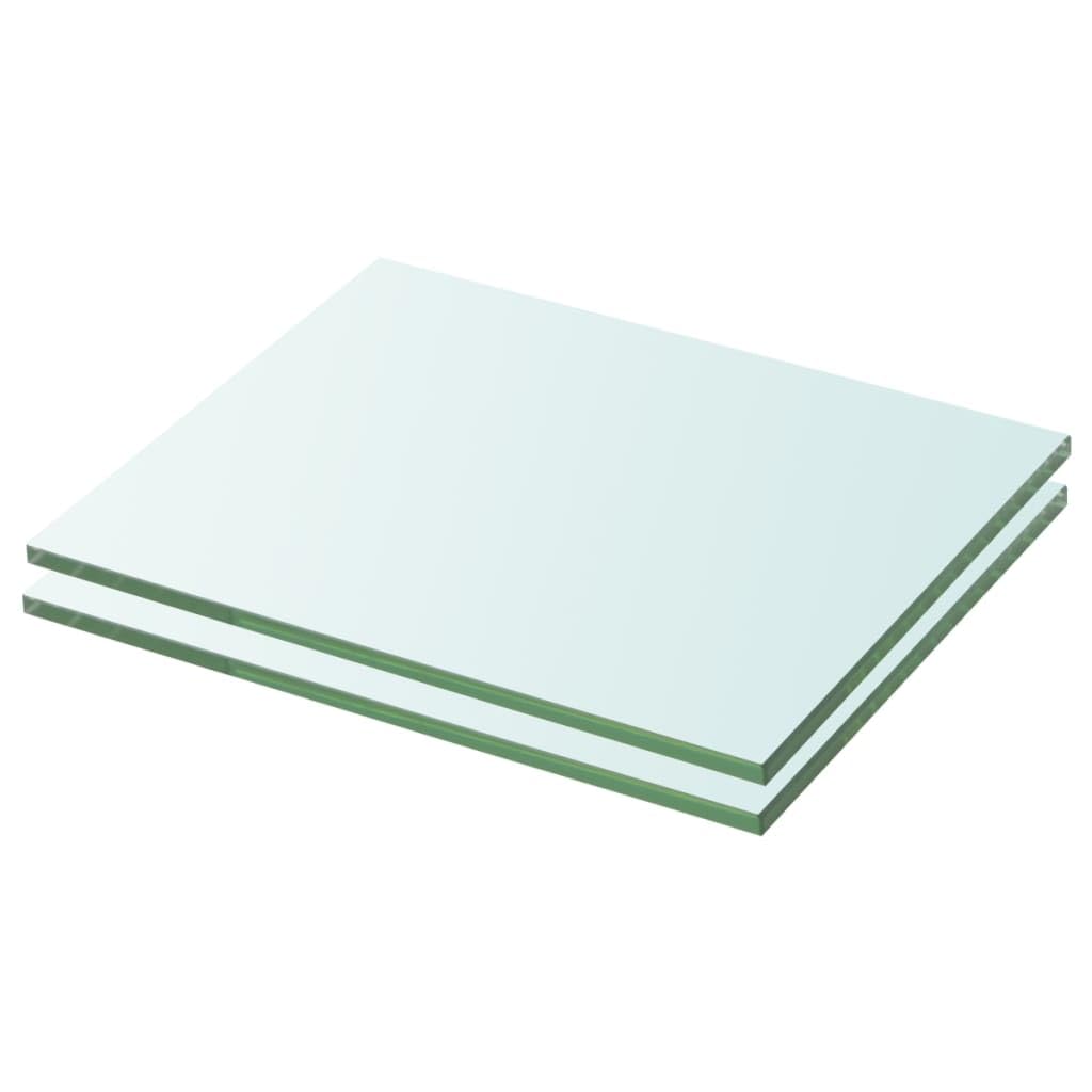 vidaXL 2x Shelves Panel Glass Clear Glass Sheet Plate for Display Case Storeroom Cabinet Slatwall Shop Easy to Wipe Clean Thick Glass 20x20cm — image 1