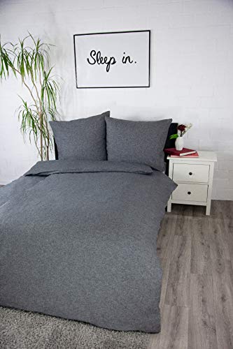 jilda-tex Biber Bettwäsche Made IN Germany Melange 135x200 cm + 80x80 cm 100{d5c3ea4b9fe12d5a343573e87649f44d4ac5da2c0c1d082a9b9648c681253ff6} Baumwolle Feinbiberbettwäsche Edel-Flanell Verschiedene Größen/Farben (Dunkelgrau, 135 x 200 cm) jilda-tex Biber Bettwäsche Made IN Germany Melange 135x200 cm + 80x80 cm 100{d5c3ea4b9fe12d5a343573e87649f44d4ac5da2c0c1d082a9b9648c681253ff6} Baumwolle Feinbiberbettwäsche Edel-Flanell Verschiedene Größen/Farben (Dunkelgrau, 135 x 200 cm)