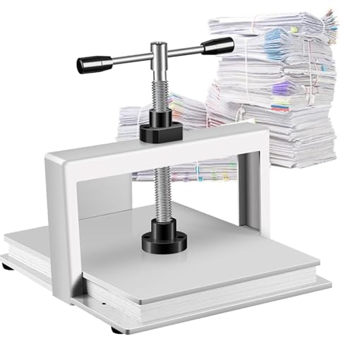 Image of Book Press Machine, A4/A3 Sized Papers, Flatting Machine, Manual Bookbinding Press Machine, Papermaking Paper Press(A3)