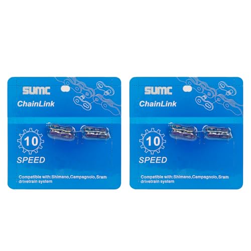 Bike Chain Quick Link- Reusable Bike Chain Missing Quick Connector- Master Links Compatible with Shimano, Sram and KMC Chains 6 7 8 9 10 11 12speed Missing Link (Rainbow, 10 Speed)