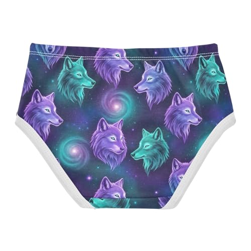 Joisal Durable Toddlers Underwear Floral 2t Cotton Cute Panties Girl Neon Wolves Heads Cool Underpants Briefs2