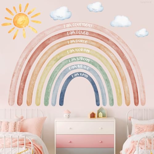 Vinilos Decorativos Arcoíris Grandes 7 Hojas para Pared