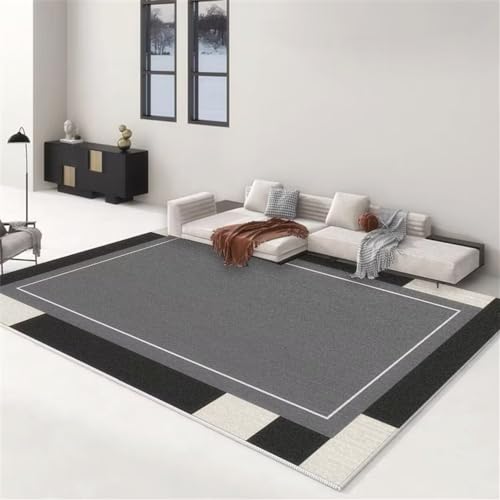 Tapis salon gris géométrique rectangle 160x230 cm pour chambre