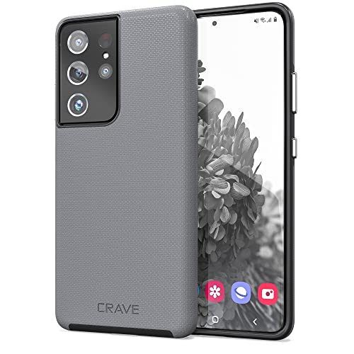 Image of Crave for Galaxy S21 Ultra Case, Shockproof Protection Dual Layer Case for Samsung Galaxy S21 Ultra 5G (6.8 inch) - Slate