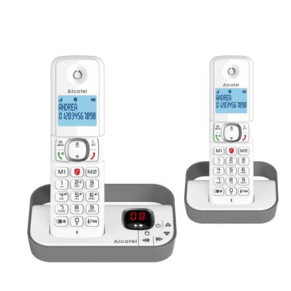 Telefono fisso cordless - ALCATEL - F860 voice duo grigio - Blocco delle chiamate indesiderate