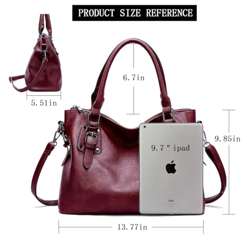 Bolso Hobo Tote grande de cuero vegano para mujer miniatura 3