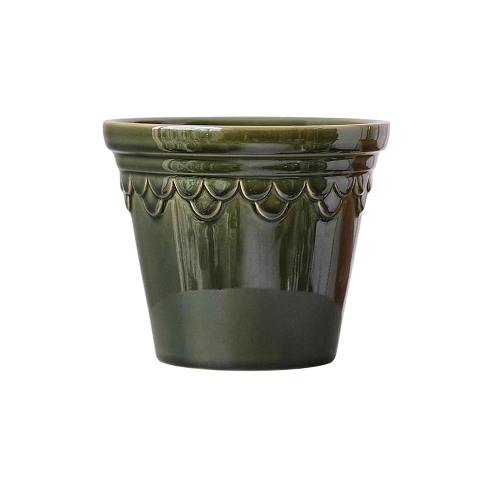 Pot de Fleur Pot de Plante Rond de Couleur Turquoise, Pot de Fleur de Table en céramique avec Trou de Drainage, for Balcon, Salon, Cuisine, Jardin, conteneur de Plantes Cache Pot ceramique