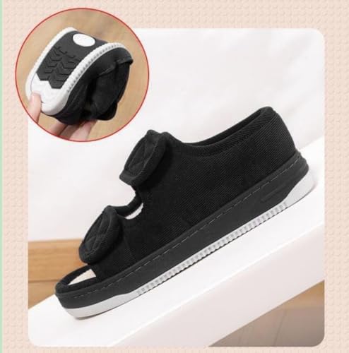 Diabetic Sandals for Men Wide Width Edema Swollen Slippers Adjustable Open Toe Surgical Shoes Anti-skid Breathable Orthopedic Footwear Memory Foam Soft Elderly Sandals4