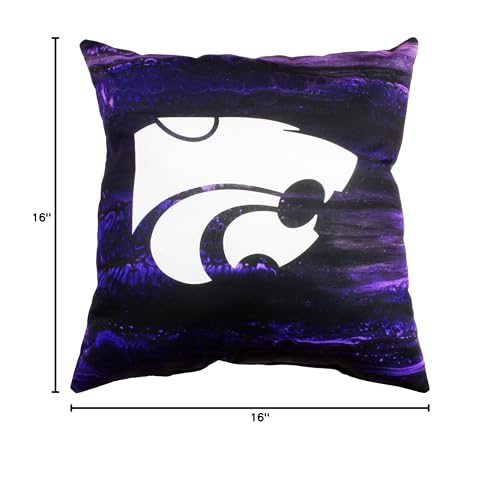 Image of College Covers Kansas State Wildcats 2 Sided Color Swept Decorative Pillow, 16 inch, Made in The USA