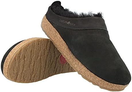 HAFLINGER Women's Snowbird Clogs, Black, 5 | Image 1