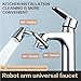 Stainless Faucet Extender 1080° Swivel Dual Mode Water Tap Nozzle Tool Splash-Proof Faucet Nozzle Adapter Kitchen Accessory