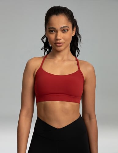 Image of Colorfulkoala Women's Dreamlux Y Back Sports Bra Low Impact Padded Workout Top with Built in Bra A-C Cups