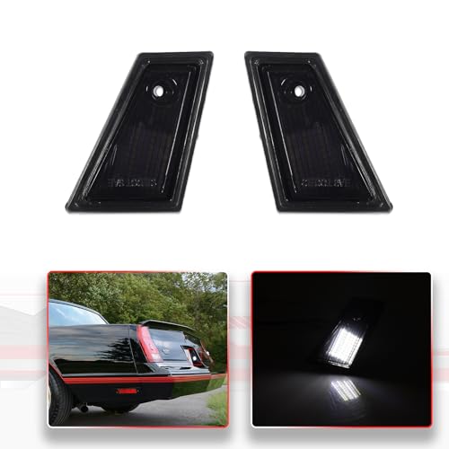 MODIPIM Conjunto de 2 carcasas de luz ahumadas para placa de hielo para Monte Carlo Monte Carlo SS LS (lente ahumada LED blanca)