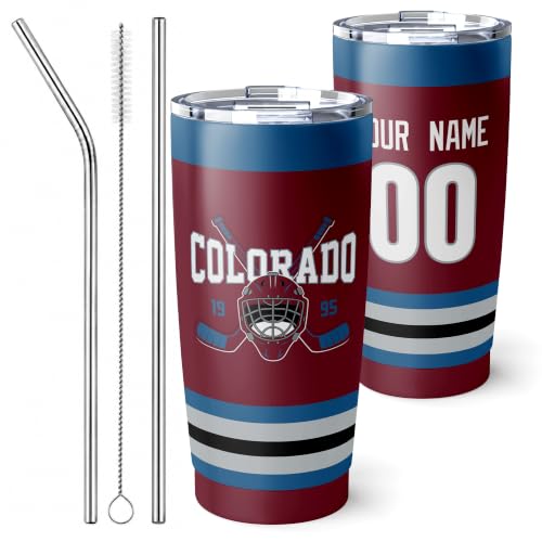 Image of ANTKING Colorado Tumbler 20oz Custom Name Number Travel Mug Gifts | Stainless Steel Insulated Coffee Cup for Men Women