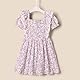 Amazon Essentials x Sofia Grainge Mädchen Besticktes Strickkleid, Blau Elfenbein Zart Blumig, 3 Jahre