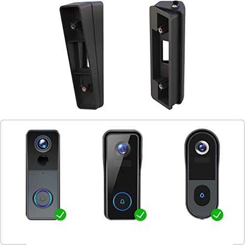 EUKI Einstellbare 25 bis 50 Grad Winkelhalterung kompatibel J7/J9 Wireless Video Türklingel, Winkeleinstellungsadapter, Montageplattenhalterung, Keilkonor Cover