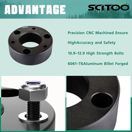 Image of SCITOO 3 inch Front Leveling Lift Kit 2007-2024 for Chevrolet Tahoe | Forged Strut Spacer 2007-2024 for Sierra,for Avalanche,for Silverado 1500,for Suburban 1500,for Sierra 1500,for Yukon XL